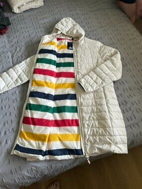 Hudson’s Bay Light Puffer w/ Striped Lining